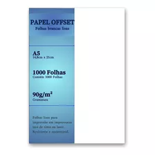 Papel Offset A5 Branco 1000 Folhas Sulfite 90g Chambril Top