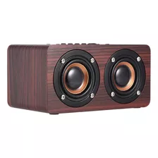 W5 Rojo Madera Grano Bluetooth Altavoz Bluetooth 4.2 Dual