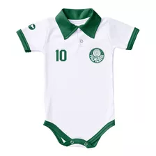 Body De Bebê Palmeiras Camisa Polo Oficial