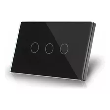 Interruptor Wifi Touch Negro 3 Botones (con Neutro)