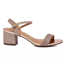 Sandalias Vizzano Mujer C/glitter Taco Bajo Confort Scarpy