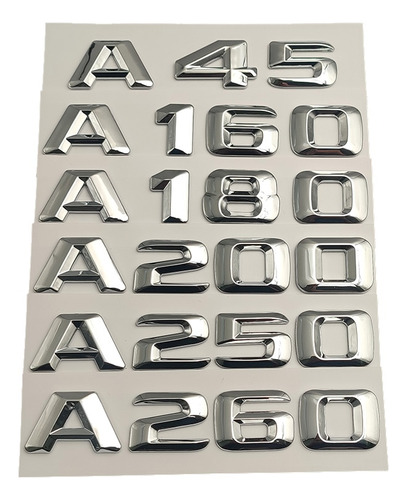 Chrome Letter Trunk Badge Sticker Para Mercedes- Benz A45 Foto 2