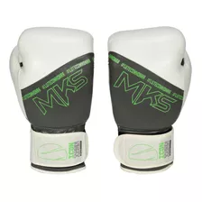 Luva De Boxe Muay Thai Profissional Couro White Mks Icon