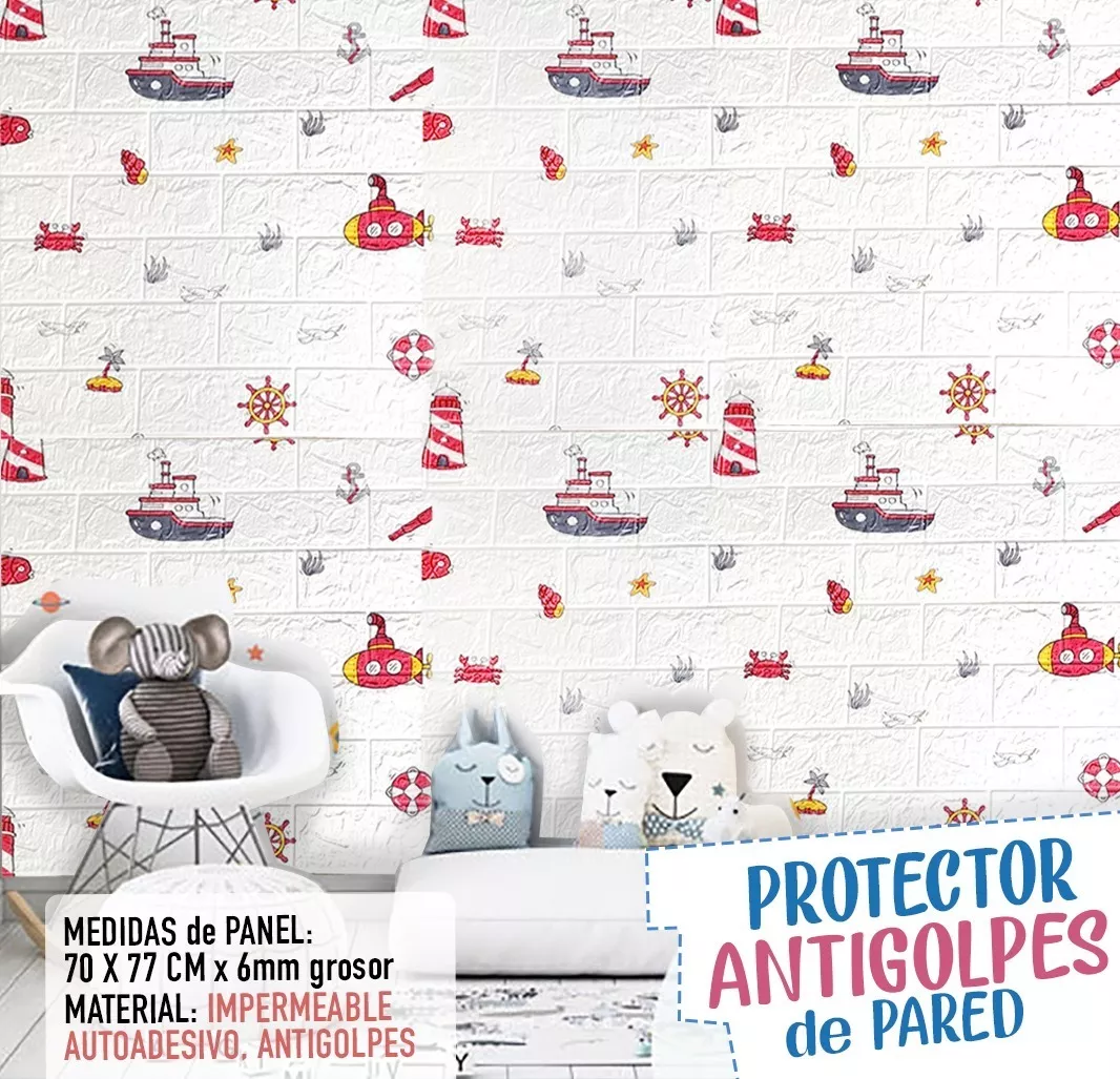 Protector Antigolpes Adhesivo 3d Para Pared