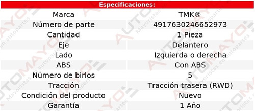 1 - Maza Del Izq/der Con Abs Tmk S-type V8 4.2l Jaguar 07-08 Foto 2