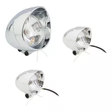 Faro Delantero Y Juego Faros Auxiliares Motos Tipo Chopper