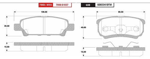 Balata Trasera Ceramica Trw Mitsubishi Lancer Es 2009 Foto 2