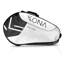 Raqueteira Kona Beach Tennis Padel Grande Capa Térmica Cor Branco Com Preto