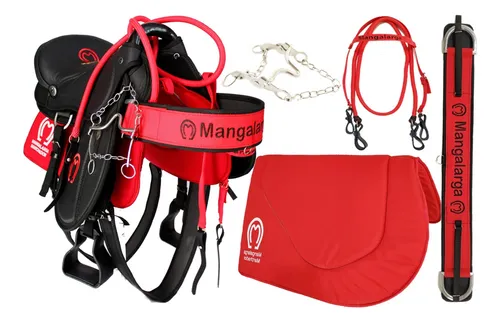 Terceira imagem para pesquisa de cela mangalarga completa + acessorios pronta para uso