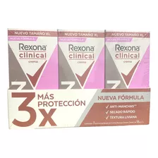 Antitranspirante En Crema Rexona Clinical Crema Pack De 3 Un