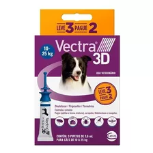 Vectra 3d Antipulgas Cães De 10 A 25 Kg Combo Leve 3 Pague 2