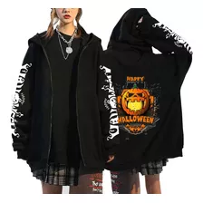 Pumpkin Print Pullover Hoodie