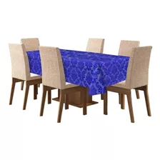 Toalha De Mesa De 4 Lugares Tecido Jacquard Quadrada