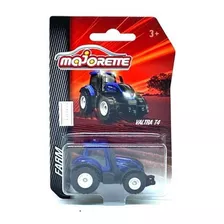 Miniatura Trator Agrícola Valtra T4 Farm 7cm Majorette Azul