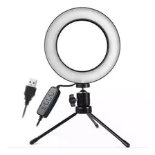 Iluminador Ring Light 16cm Usb Led Misto 3500k 5500k + Tripé