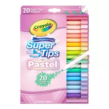 Crayola Plumones Súper Tips 20 Tonos Pastel.