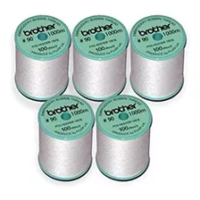 Brother 5 pack Ebtpe 90-weight Hilo De Bordar, Color Blanco