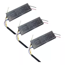 3 Led Driver Bivolt Reator Para Chip 50w Reposição