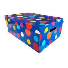 Caja Organizadora Plastificada Grande 48x33x18cm X 12u.