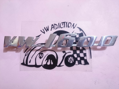 Emblema Letrero Vw 1600 Vocho Tapa Motor Metal Aluminio Vw Foto 7
