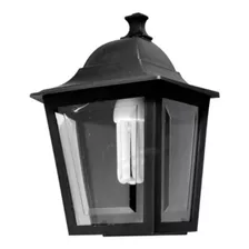 Aplique Exterior Farol E27 Siena 2 Negro 3 Caras Sin Base