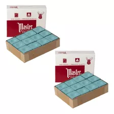 Master S Green Billiard Chalk - 2 Docenas