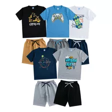 Kit 5 Conjuntos 10 Peças Verão Menino Juvenil Masculino