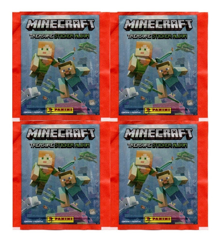 Kit 100 Figurinhas Do Álbum Minecraft (20 Envelopes)