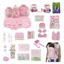 Kit Saída + Bolsa Maternidade 3 Pçs Menina Enxoval master