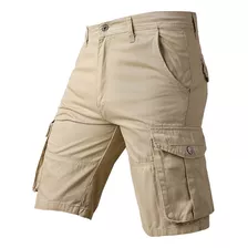 Bermudas Shorts Bolsas Pantalón Cargo De Playa Casual Hombre