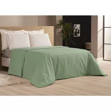 Capa De Edredom Casal Duvet Zíper 2,20 X 2,40 400 Fios Luxo Cor Verde Oliva