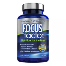 Focus Factor,nutrición Para El Cerebro,180 Tabletas, 