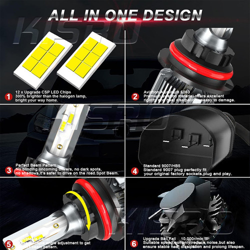 Kit Led De Luz Alta/baja Para Geo Tracker 1989-95 1996 19 Foto 2