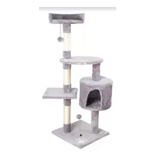 Rascador Torre Para Gatos De 3 Plataformas Con Casita