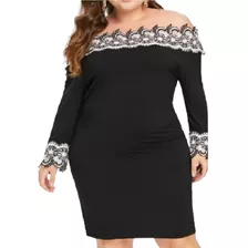 Vestido Rayon Encaje Crochet Talle 2/3xl Grande Especial 