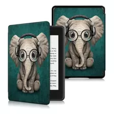 Case Capa Kindle J9g29r Couro Sintético 10ª Ger Elefante