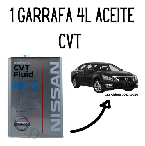 Aceite Caja Aut. 4 L. Altima 4 Cil 2013-2020 Original Foto 2