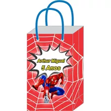 Sacola Personalizada Med. 20x13x6cm Homem Aranha Ver 40 Uni.