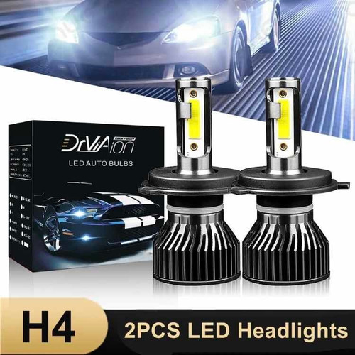 Set 2 Bulbos H4 Led Cob 12v 36w 6k Kia Rio Sportage Fiat Uno Foto 3