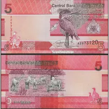 Billete De Gambia 5 Dalasis 2019 