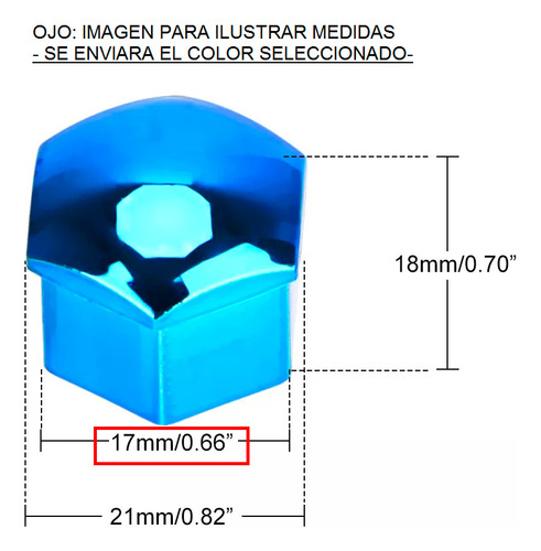 20 Tapones Cubre Birlo 17mm P/ Ford Vw Seat Audi Honda Jetta Foto 9