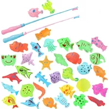 Kit Pega Peixe Brinquedo Vara Com Peixes E Acessórios 
