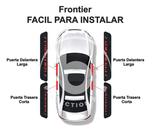 Sticker Proteccin De Estribos Puertas Nissan Frontier Foto 4