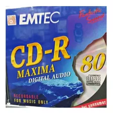 Kit 15 Cd-r Máxima Digital Áudio Emtec-80 Min P/ Gravadores