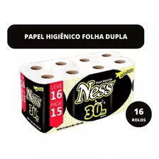 Papel Higiênico Folha Dupla Macio 30 Metros Ness - 16 Rolos