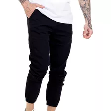 Calça Jeans Jogger Masculina Elastano Com Punho Premium 