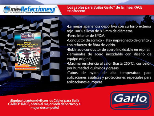 Set Cables Bujias Breeze 2.4l 16v Dohc 98 Al 00 Garlo Race Foto 4