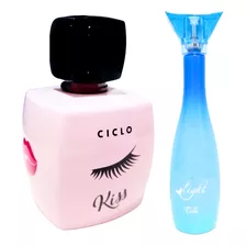 Kit Presente Feminino Barato Ciclo Perfumes Light + Kiss 2un