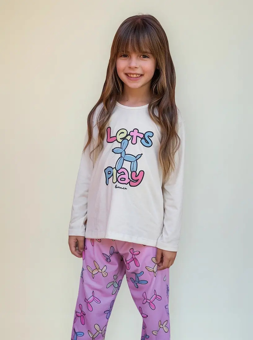 Pijama Nena Invierno Modal Estampado Bianca Secreta 24553
