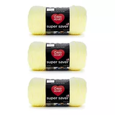 Hilo Red Heart Super Saver De Color Amarillo Pálido, Paquete